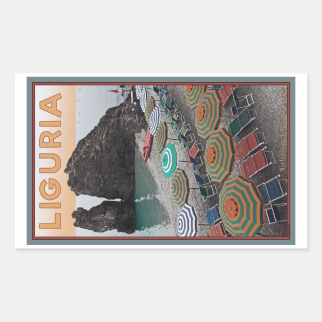 Sticker Rectangulaire Cinque Terre - Ligurie (Devant)