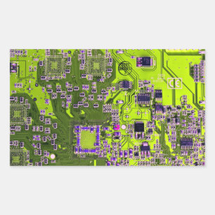 Sticker Rectangulaire Circuit imprimé circuit imprimé circuit imprimé ca