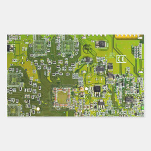 Sticker Rectangulaire Circuit imprimé circuit imprimé circuit vert circu