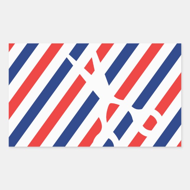 Sticker Rectangulaire Ciseaux en barbier (Devant)