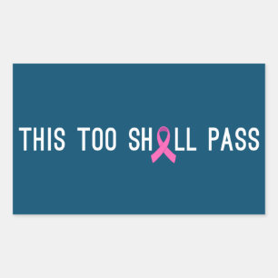 Sticker Rectangulaire Citation inspirante Sensibilisation au cancer du s