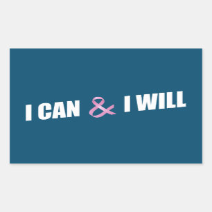 Sticker Rectangulaire Citation inspirante Sensibilisation au cancer du s