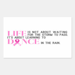 Sticker Rectangulaire Citation inspirante Sensibilisation au cancer du s