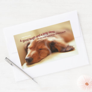 Sticker Rectangulaire Citation inspirante "Un bon rire"
