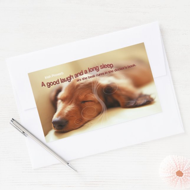 Sticker Rectangulaire Citation inspirante "Un bon rire" (Enveloppe)
