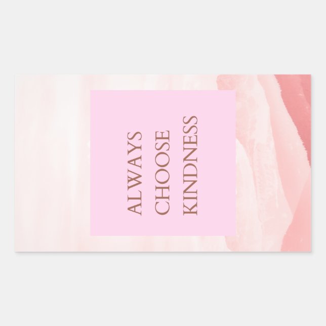 Sticker Rectangulaire Citation Inspirationnelle Choisissez toujours la g (Devant)