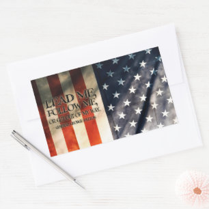 Sticker Rectangulaire Citation Inspirationnelle de George Patton "Mon ch