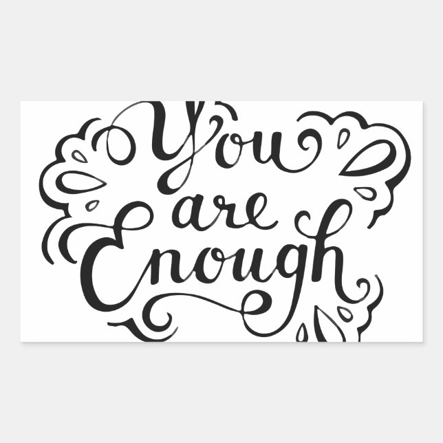 Sticker Rectangulaire Citation Inspirationnelle simple (Devant)