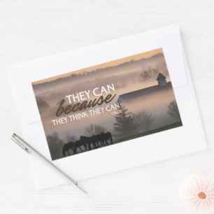 Sticker Rectangulaire Citation Virgile Inspirationnelle "Ils peuvent"