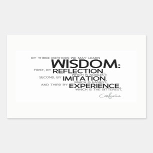 Sticker Rectangulaire CITES : Confucius : Sagesse : réflexion, imitation