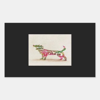 Sticker Rectangulaire Cités de chiens beagles