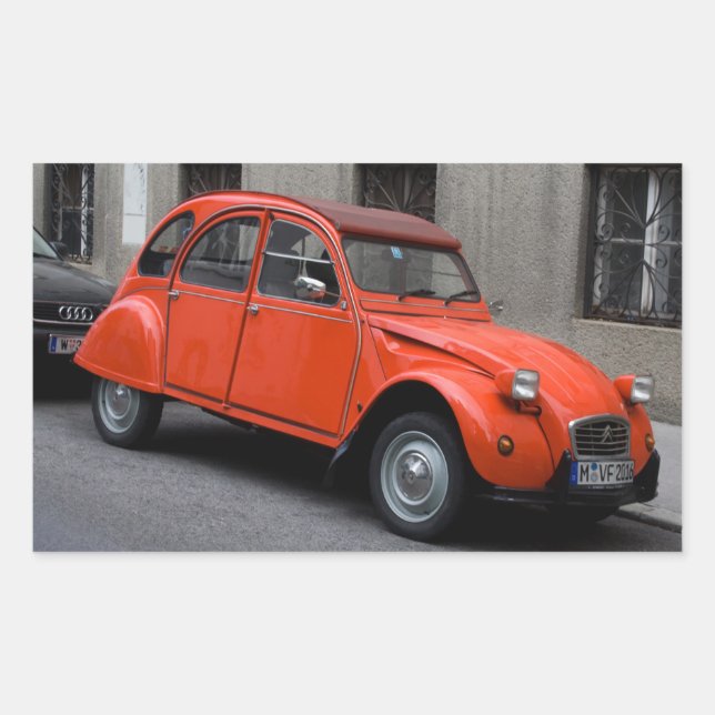 Sticker Rectangulaire Citroën 2 CV (Devant)