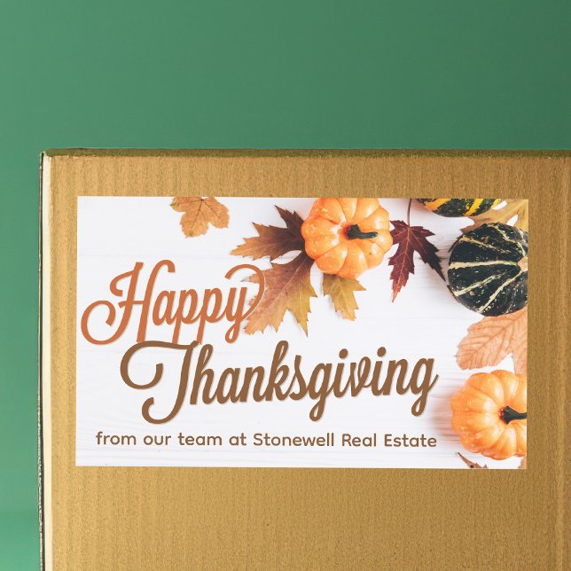 Sticker Rectangulaire Citrouille de groupe de Bons thanksgivings personn (Créateur téléchargé)