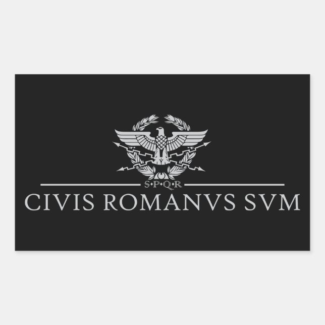 Sticker Rectangulaire Civis Romanus Sum (CIVIS ROMANVS SVM) (Devant)