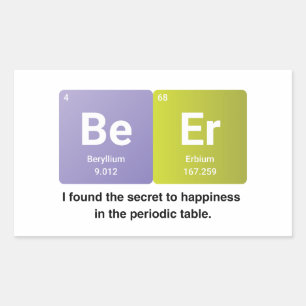 Sticker Rectangulaire Classes d'éléments de table périodiques