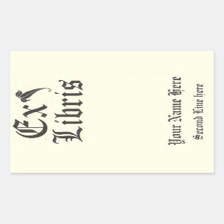 Sticker Rectangulaire Classic Ex Libris Plaque