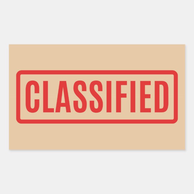 Sticker Rectangulaire Classifié (Devant)