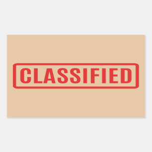 Sticker Rectangulaire Classifié