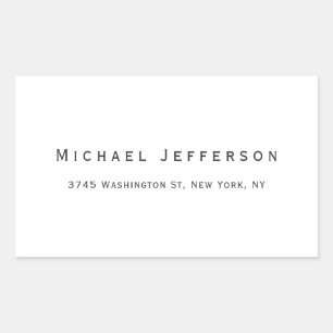 Sticker Rectangulaire Classique créative tendance noir & blanc minimalis