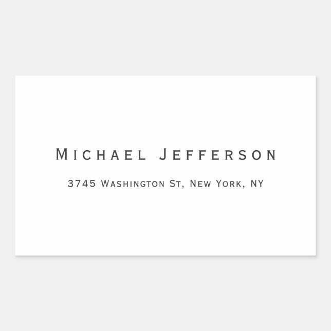 Sticker Rectangulaire Classique créative tendance noir & blanc minimalis (Devant)