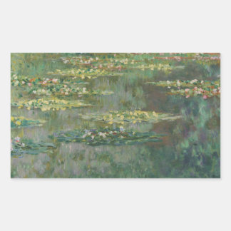 Sticker Rectangulaire Claude Monet - Le Bassin des Nympheas