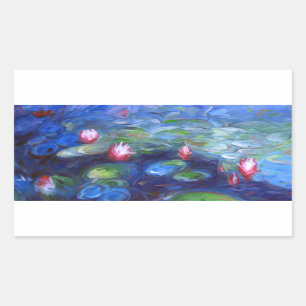 Sticker Rectangulaire Claude Monet : Nénuphars 2