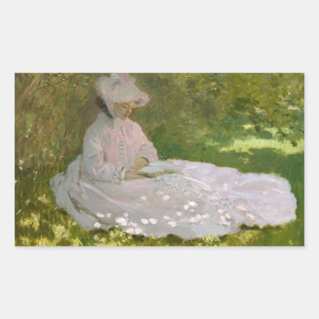 Sticker Rectangulaire Claude Monet - Printemps (Devant)