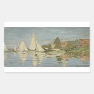 Sticker Rectangulaire Claude Monet - régates à Argenteuil