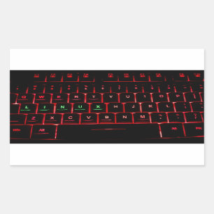 Sticker Rectangulaire Clavier Linux