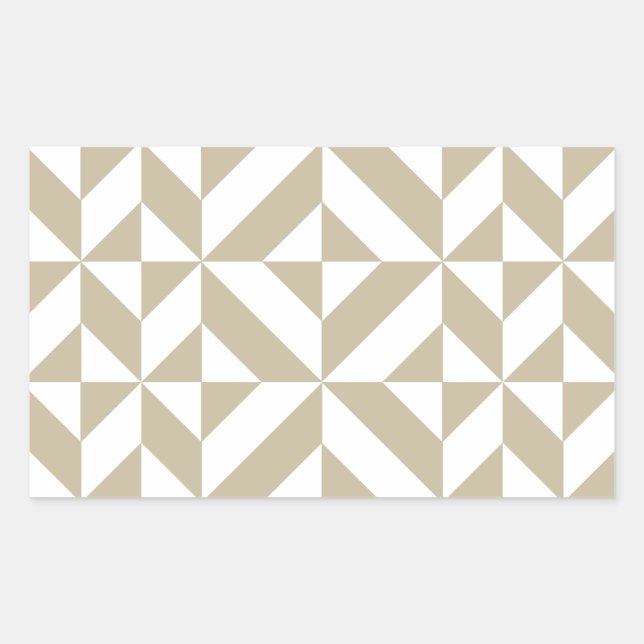 Sticker Rectangulaire Clay Geometric Deco Cube Pattern (Devant)
