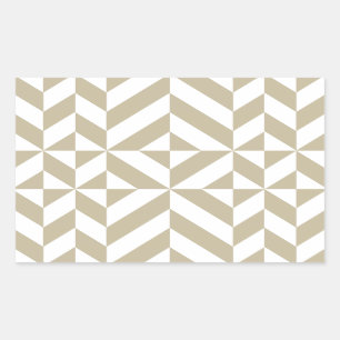 Sticker Rectangulaire Clay Geometric Deco Cube Pattern
