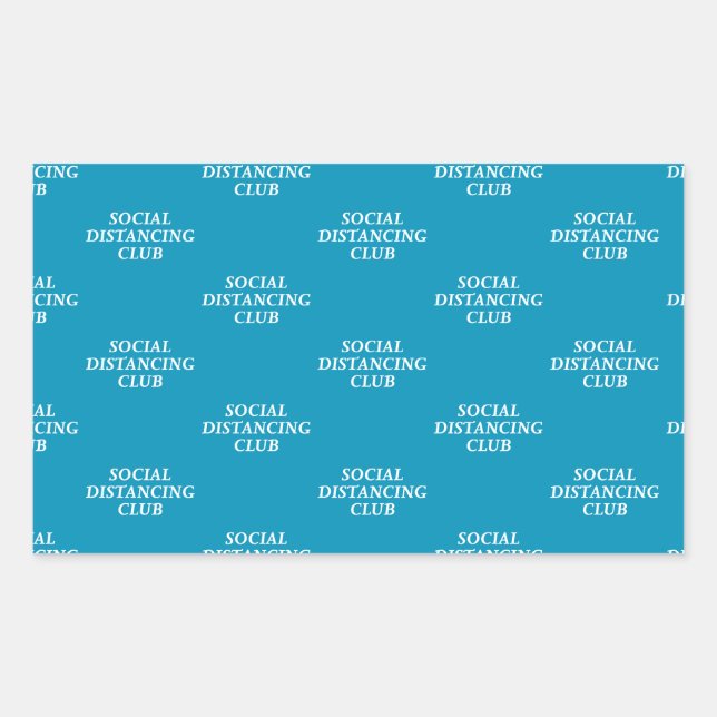 Sticker Rectangulaire Club de dérangement social (Devant)