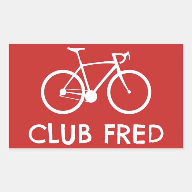 Sticker Rectangulaire Club Fred Cycling (Devant)
