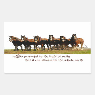 Sticker Rectangulaire Clydesdales