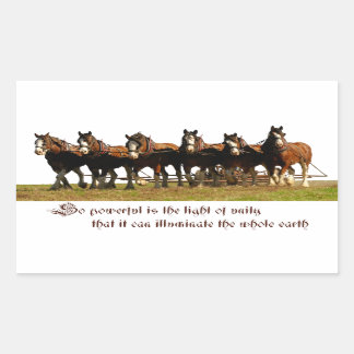 Sticker Rectangulaire Clydesdales