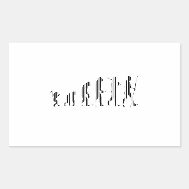 Sticker Rectangulaire CODE BARRE D'ÉVOLUTION Darwin Code Barcode Motif D (Devant)