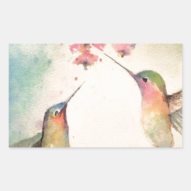 Sticker Rectangulaire colibri (Devant)