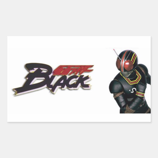 Sticker Rectangulaire Colle Kamen Rider BLACK (Devant)