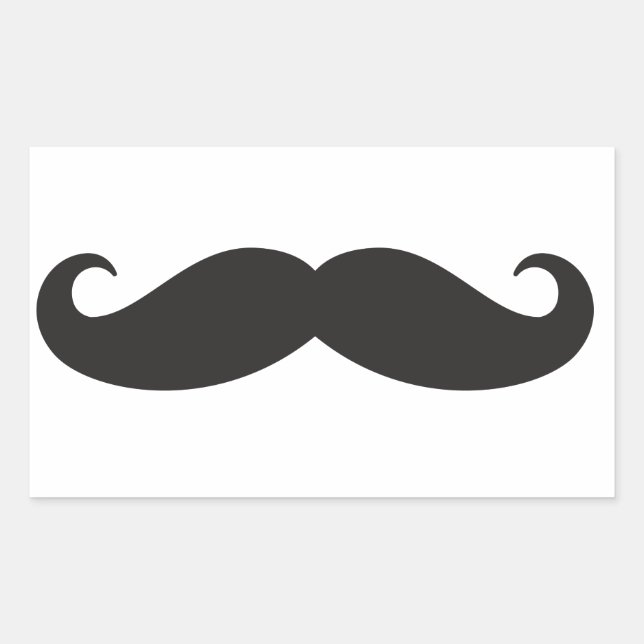 Sticker Rectangulaire Colle Mustache (Devant)