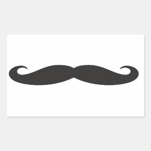 Sticker Rectangulaire Colle Mustache