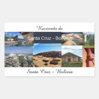 Sticker Rectangulaire Colle recuerdo de Santa Cruz Bolivie