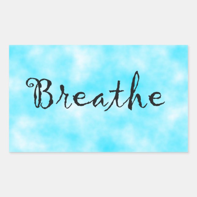Sticker Rectangulaire Collier Breathe-rectangle (Devant)