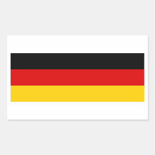 Sticker Rectangulaire Collier rectangle avec Drapeau d'Allemagne