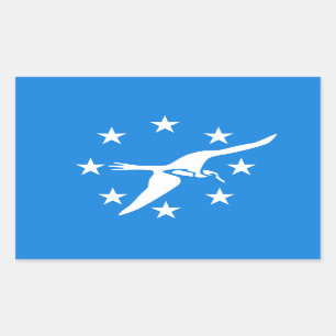 Sticker Rectangulaire Collier rectangle avec Drapeau de Corpus Christi