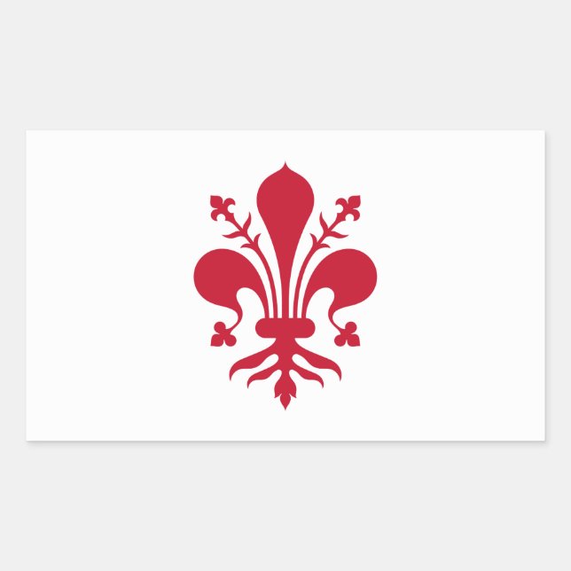 Sticker Rectangulaire Collier rectangle avec drapeau de Florence (Devant)