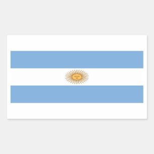 Sticker Rectangulaire Collier rectangle avec Drapeau de l'Argentine