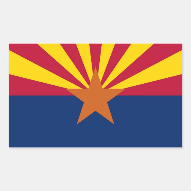 Sticker Rectangulaire Collier rectangle avec Drapeau de l'Arizona, États (Devant)
