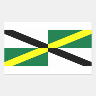 Sticker Rectangulaire Collier rectangle avec Drapeau de Monterey, U.S.A.