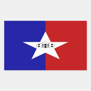 Sticker Rectangulaire Collier rectangle avec Drapeau de San Antonio