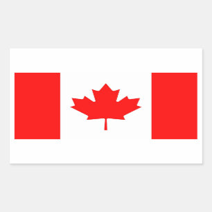 Sticker Rectangulaire Collier rectangle avec Drapeau du Canada